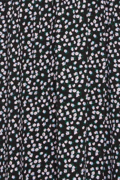 M&Co Womens M&Co Black Ditsy Floral Print Maxi Dress