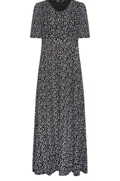 M&Co Womens M&Co Black Ditsy Floral Print Maxi Dress