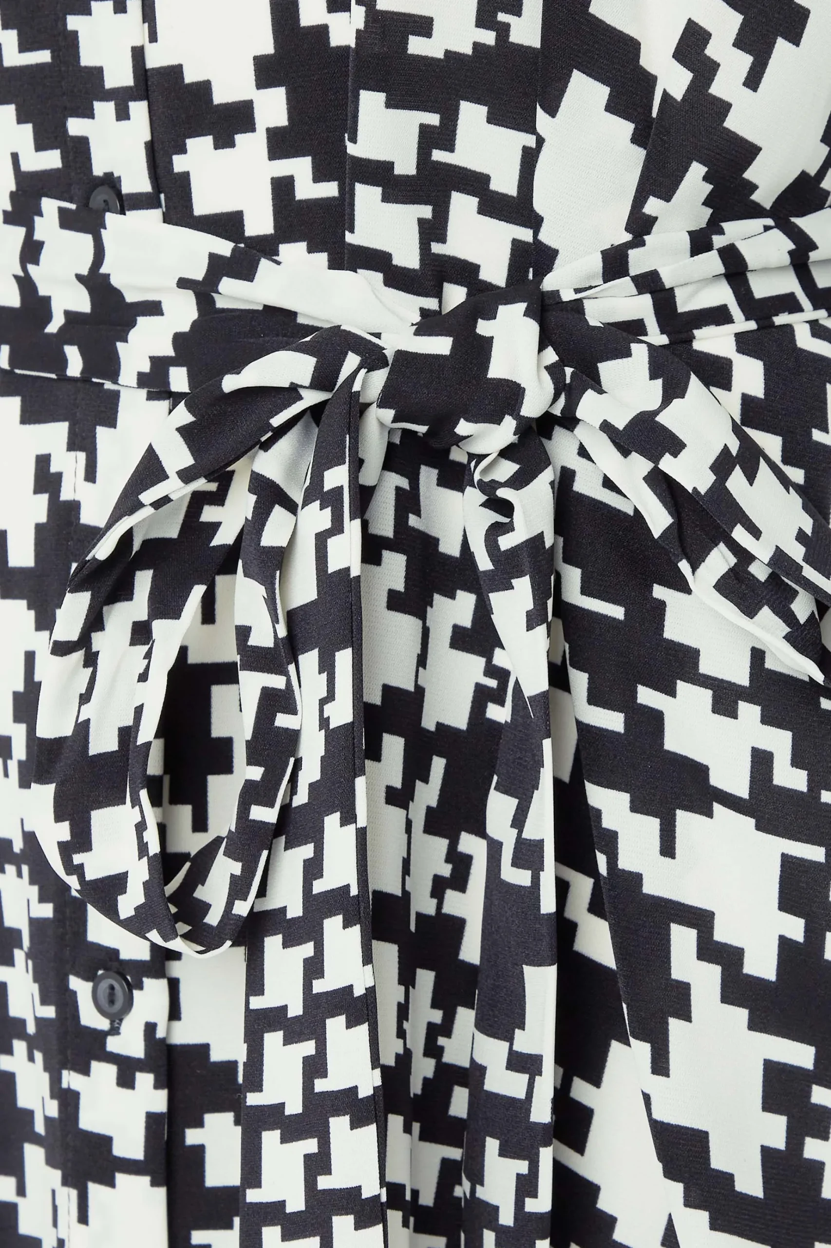 M&Co Womens M&Co Black Dogtooth Tunic Dress Shirt