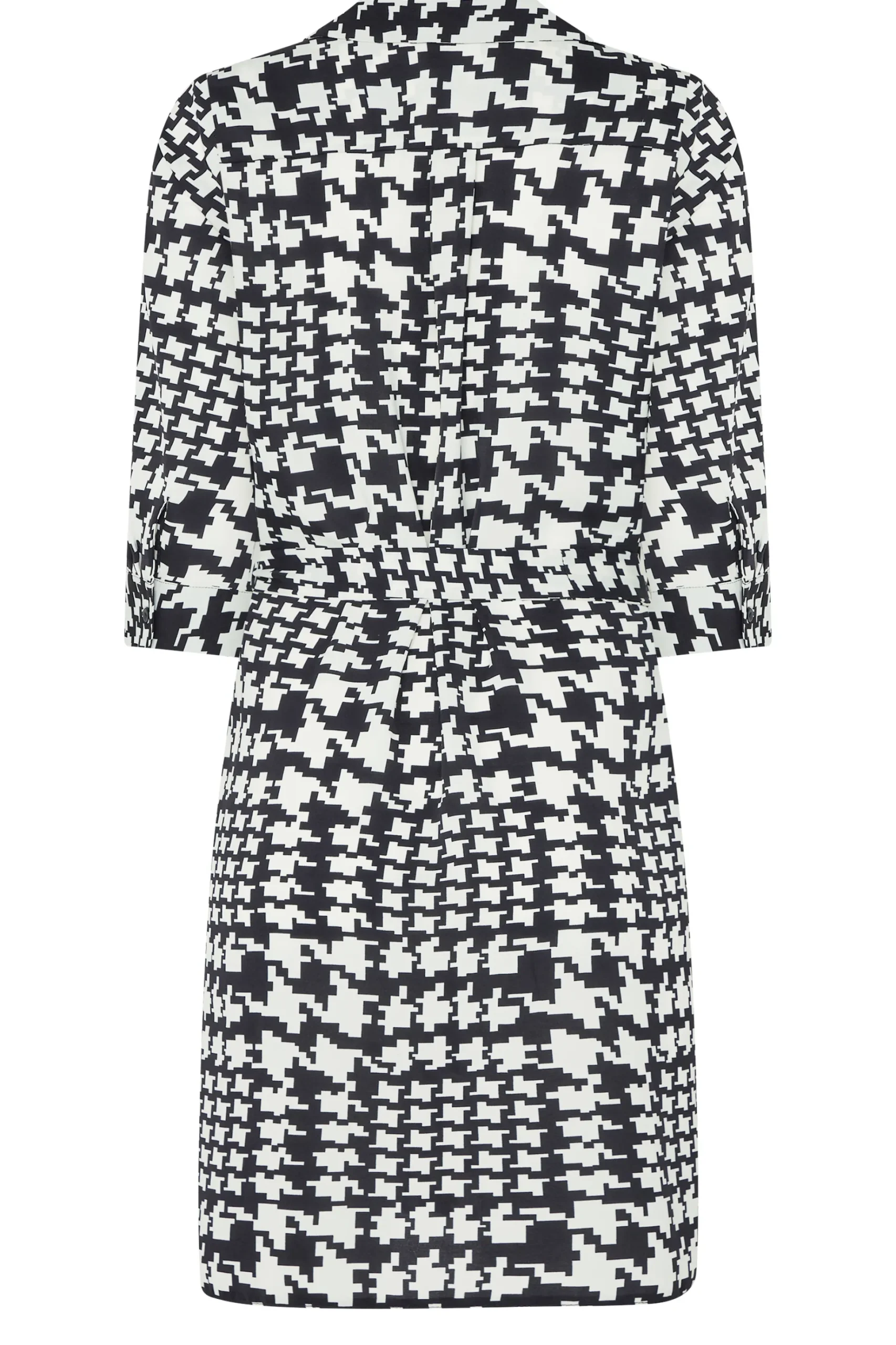 M&Co Womens M&Co Black Dogtooth Tunic Dress Shirt