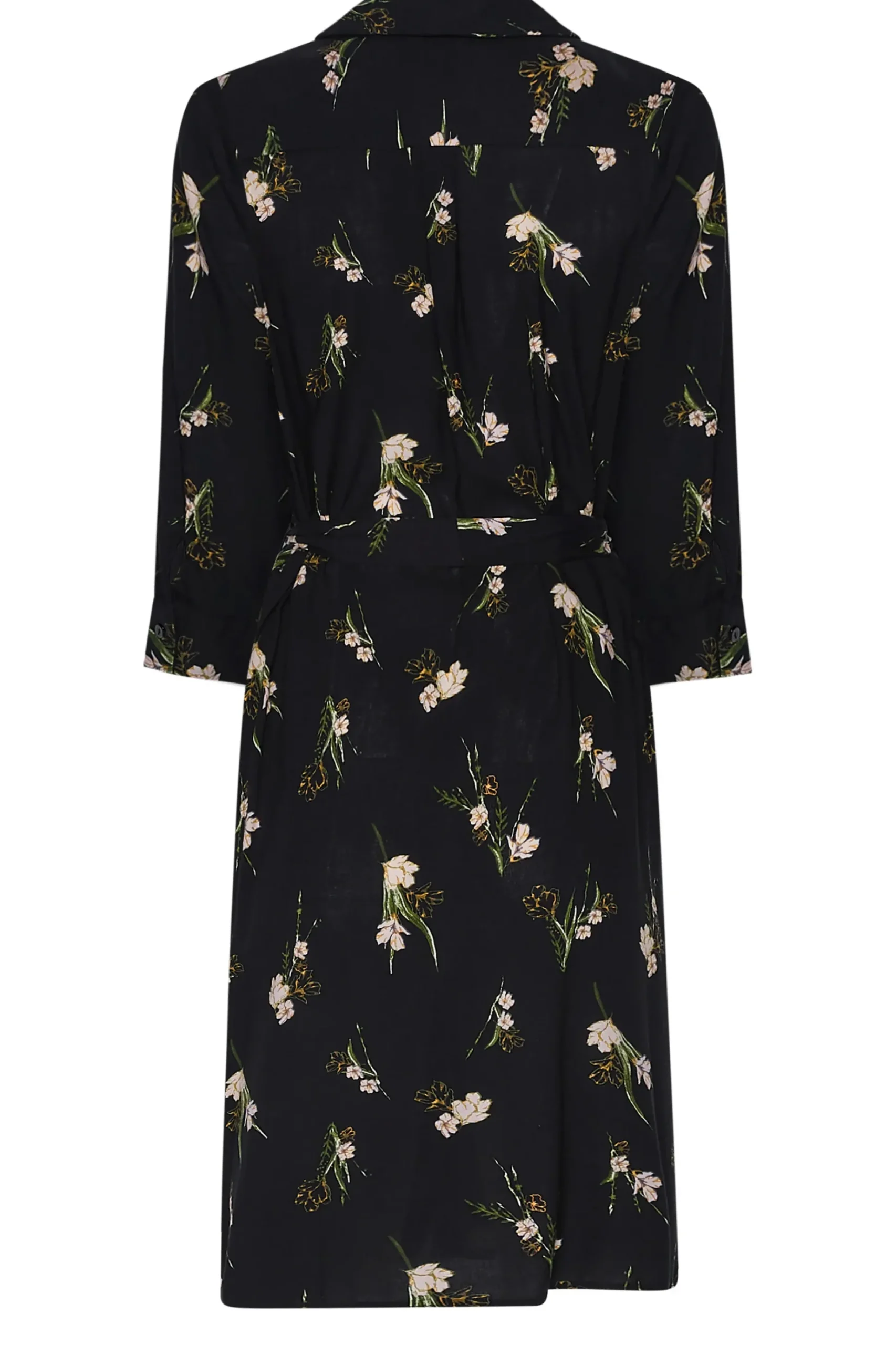M&Co Womens M&Co Black Floral Tie Tunic Shirt