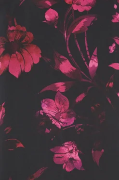 M&Co Womens M&Co Black Floral Print Flute Sleeve Shift Dress