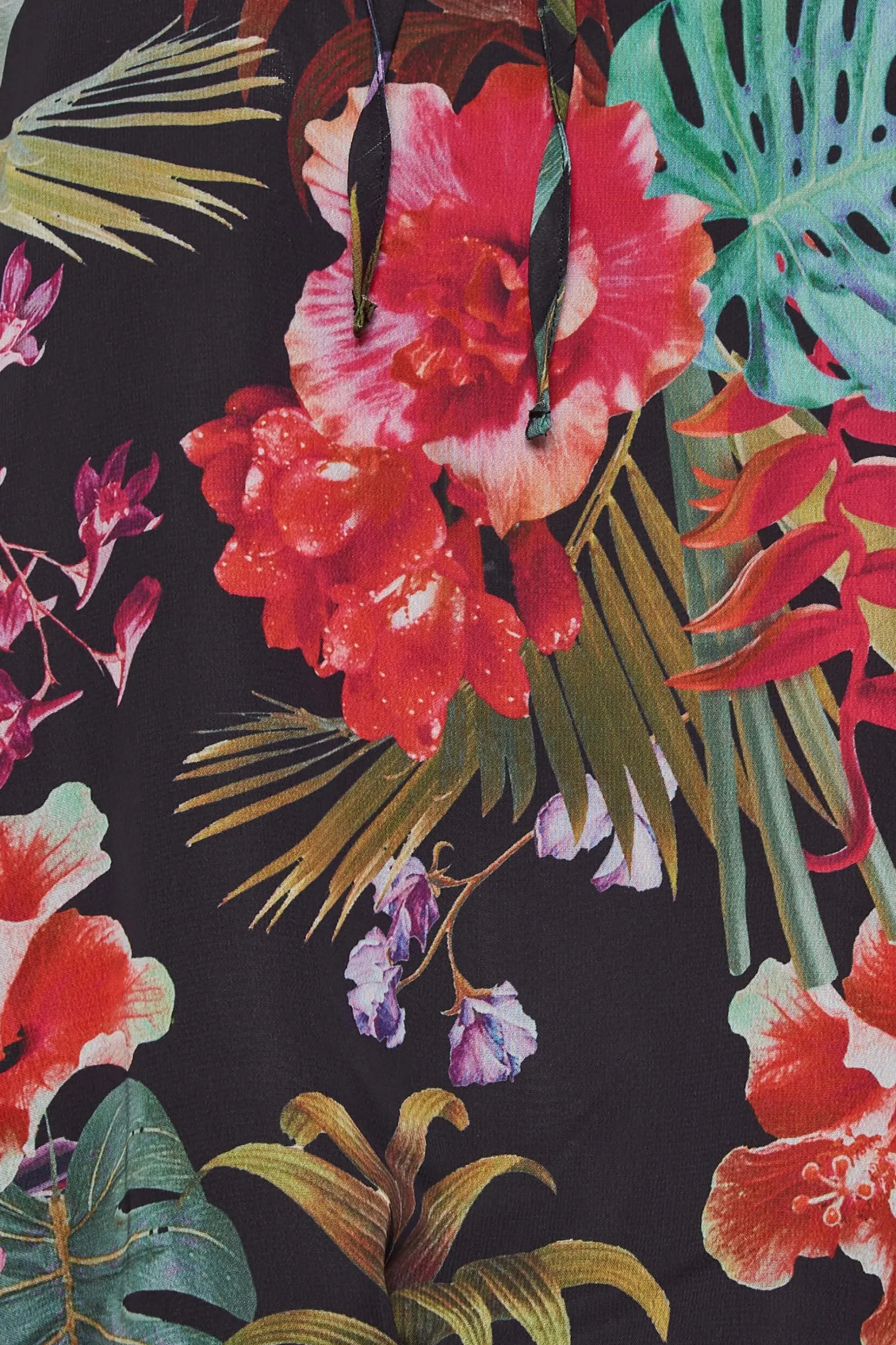 M&Co Womens M&Co Black Floral High Neck Blouse