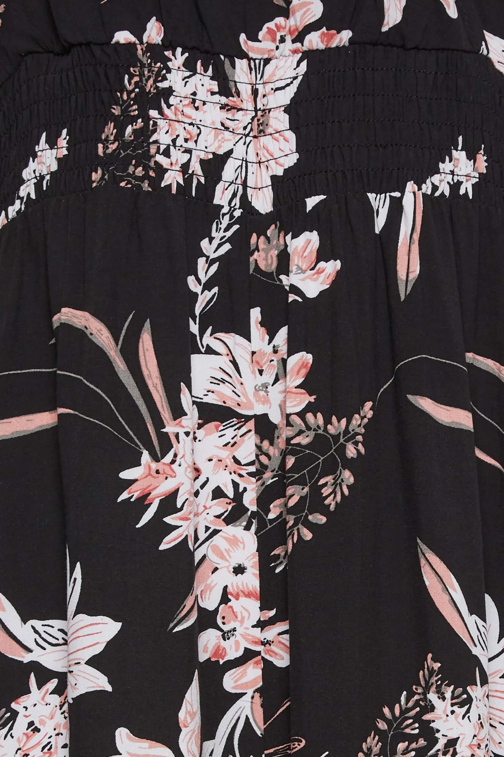 M&Co Womens M&Co Black Floral Wrap Jumpsuit