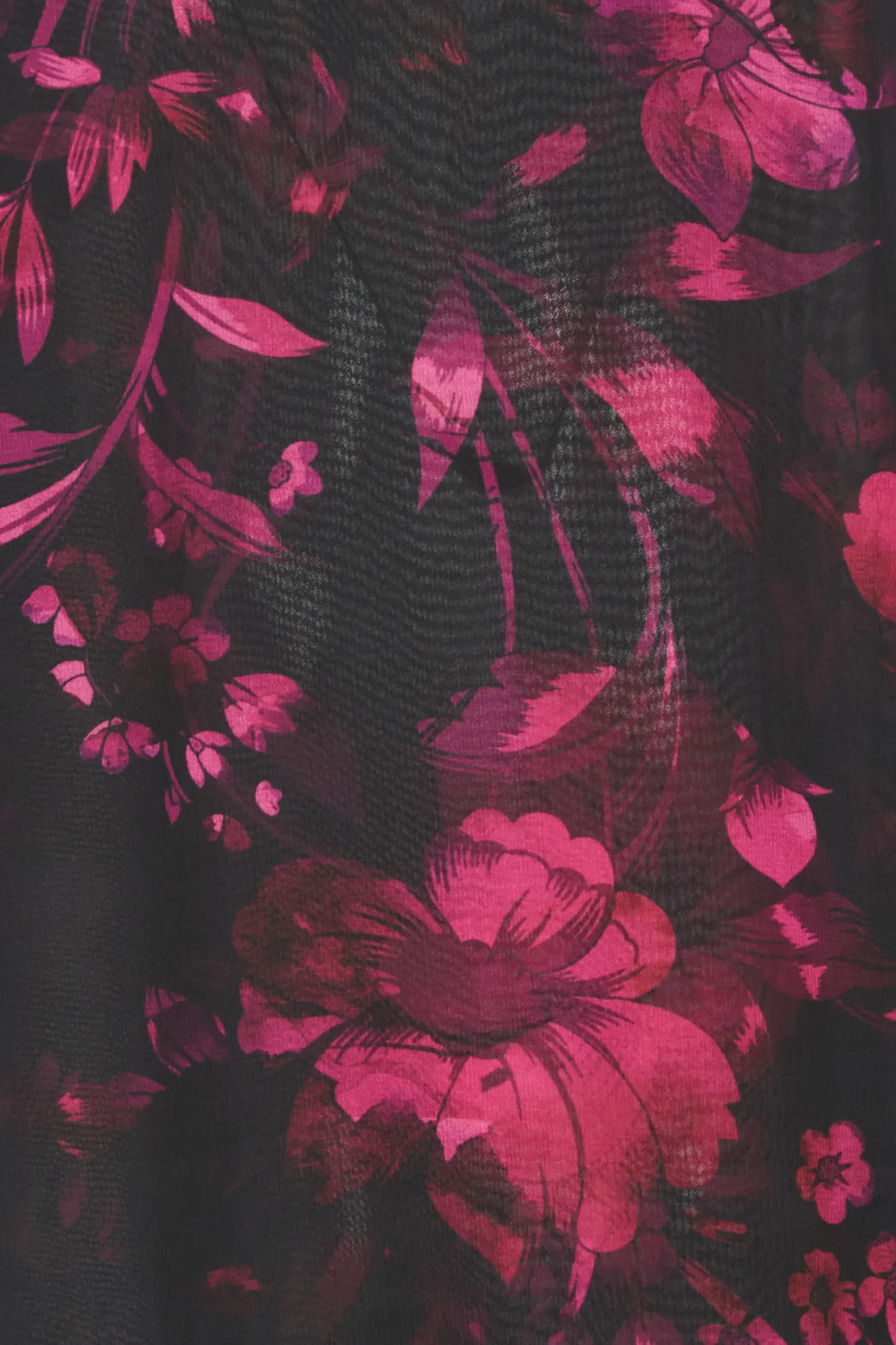 M&Co Womens M&Co Black Floral Print Wrap Hem Blouse