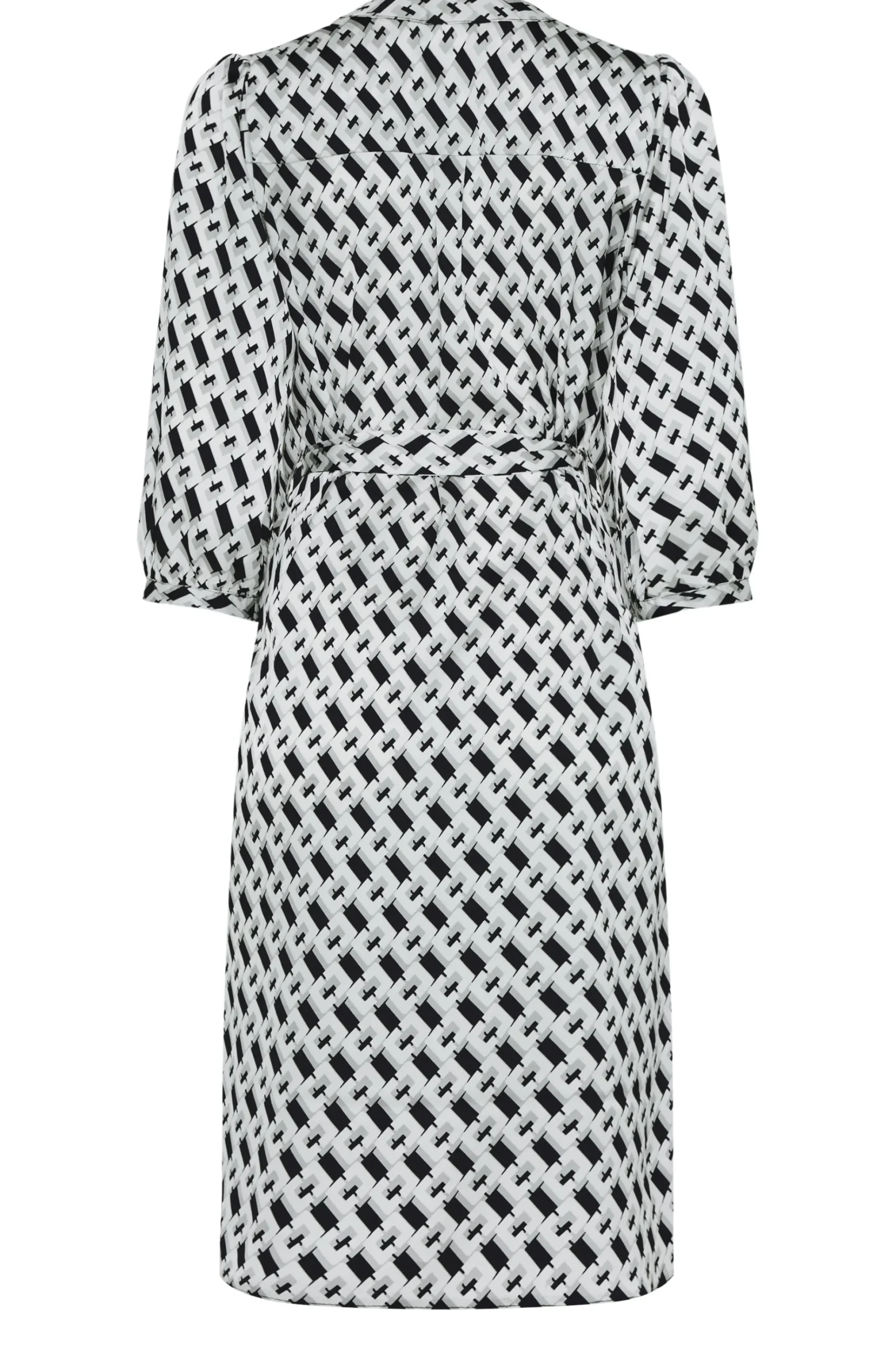 M&Co Womens M&Co Black Geometric Print Satin Tunic Dress