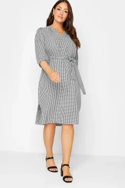 M&Co Womens M&Co Black Gingham Tie Waist Detail Tunic