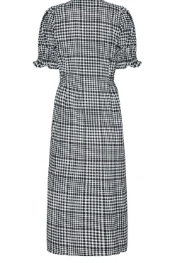 M&Co Womens M&Co Black Gingham Print Midi Dress