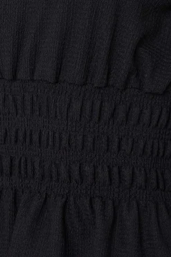 M&Co Womens M&Co Black High Frill Neck Blouse