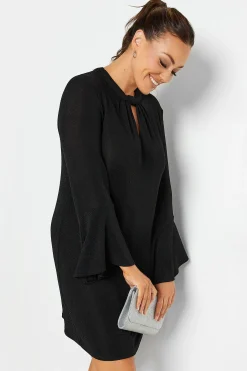 M&Co Womens M&Co Black Keyhole Mini Dress