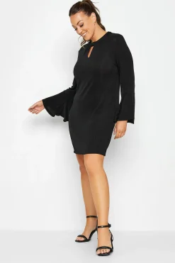 M&Co Womens M&Co Black Keyhole Mini Dress