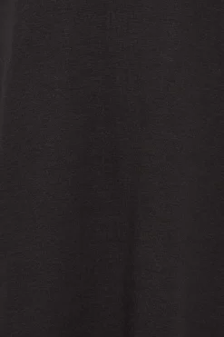 M&Co Womens M&Co Black Long Sleeve Cotton Blend Top