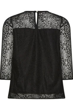 M&Co Womens M&Co Black Long Sleeve Lace Blouse