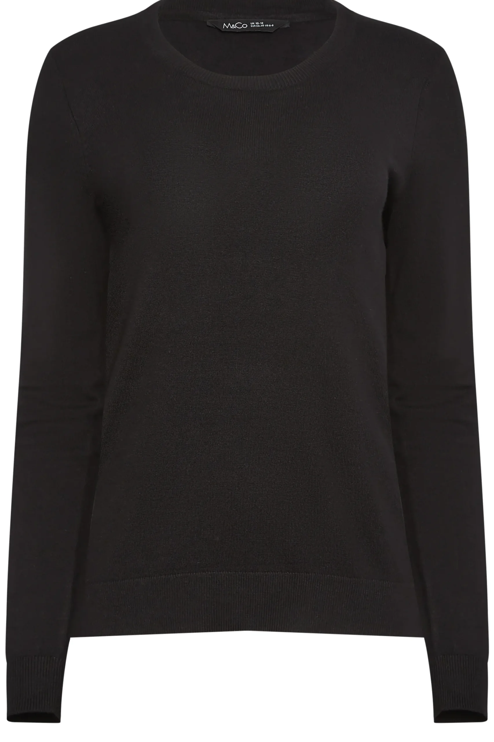 M&Co Womens M&Co Black Long Sleeve Knit Jumper