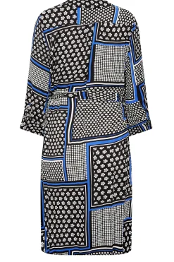M&Co Womens M&Co Black Patchwork Print Belted Tunic Shirt Dress