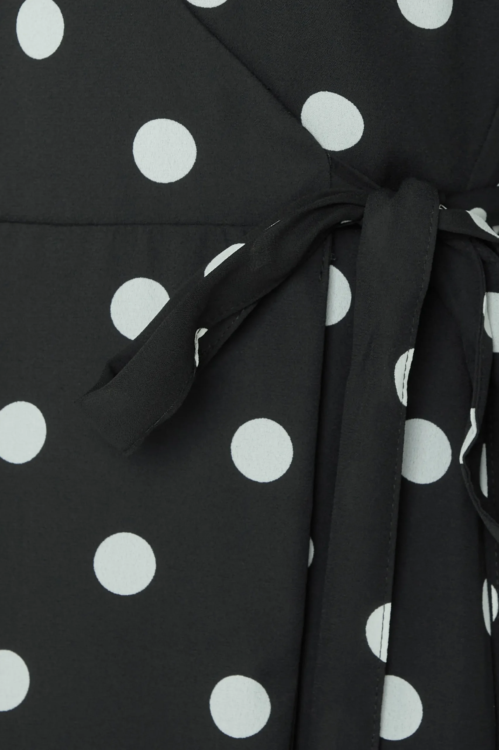 M&Co Womens M&Co Black Polka Dot Wrap Dress