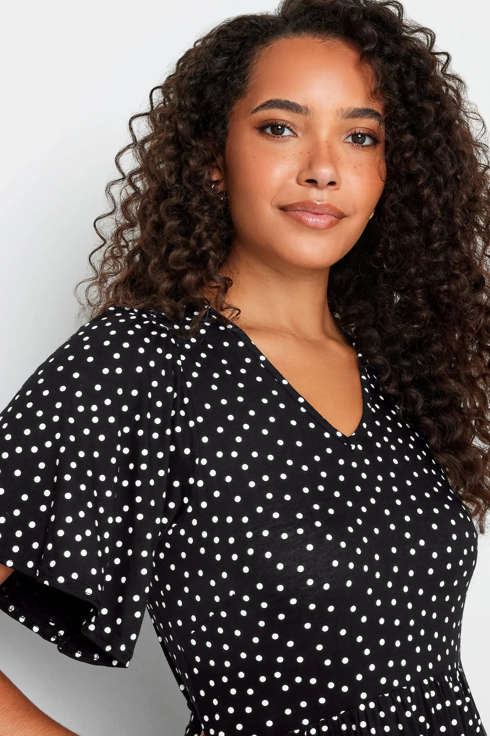 M&Co Womens M&Co Black Polka Dot Maxi Dress