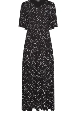 M&Co Womens M&Co Black Polka Dot Maxi Dress