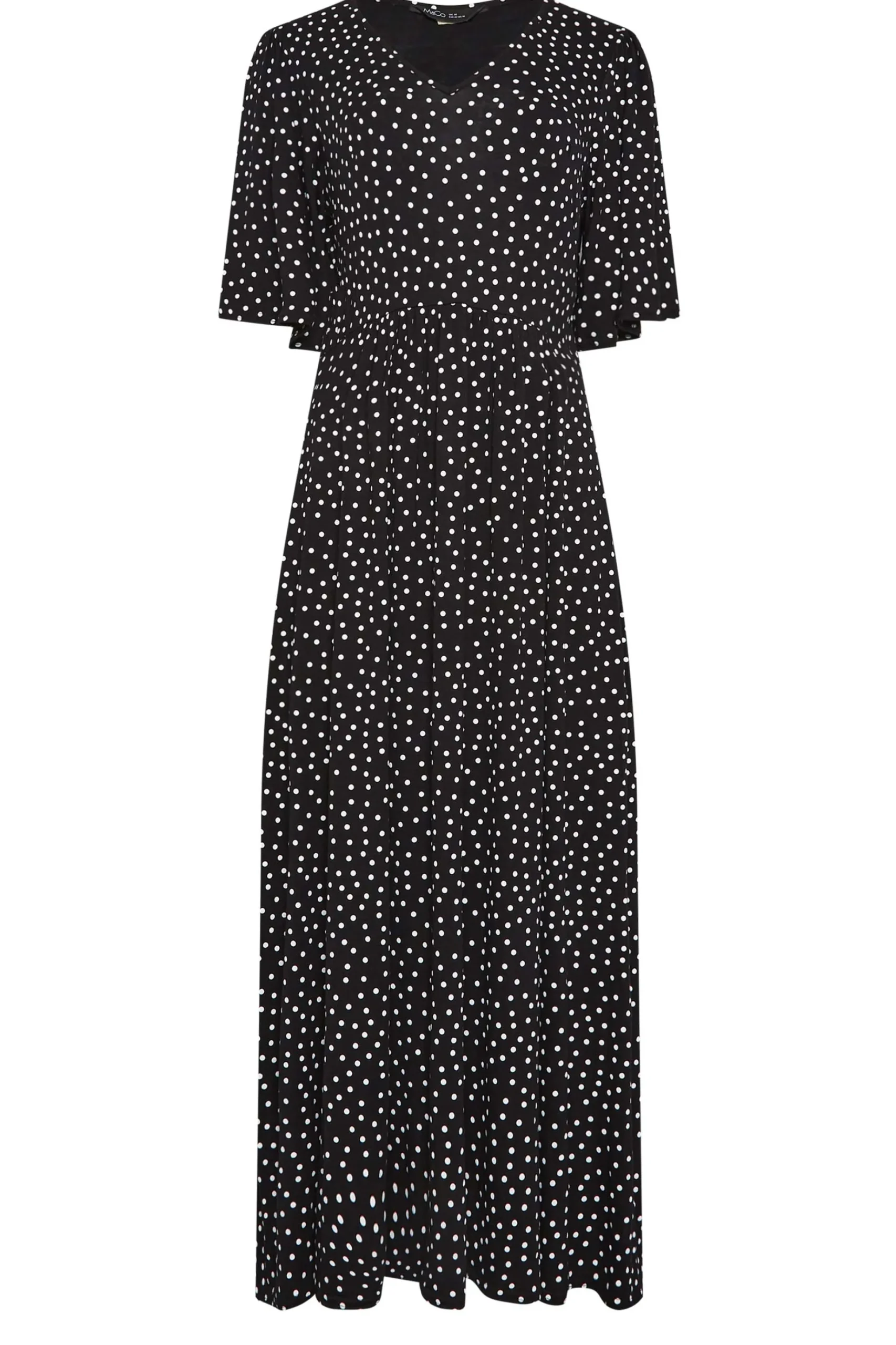 M&Co Womens M&Co Black Polka Dot Maxi Dress