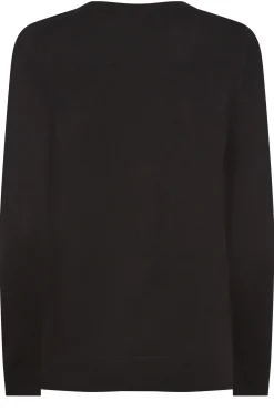 M&Co Womens M&Co Black Ribbed Shoulder Cardigan