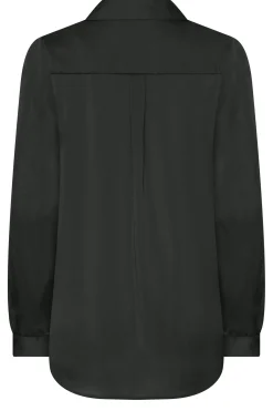 M&Co Womens M&Co Black Satin Button Through Shirt