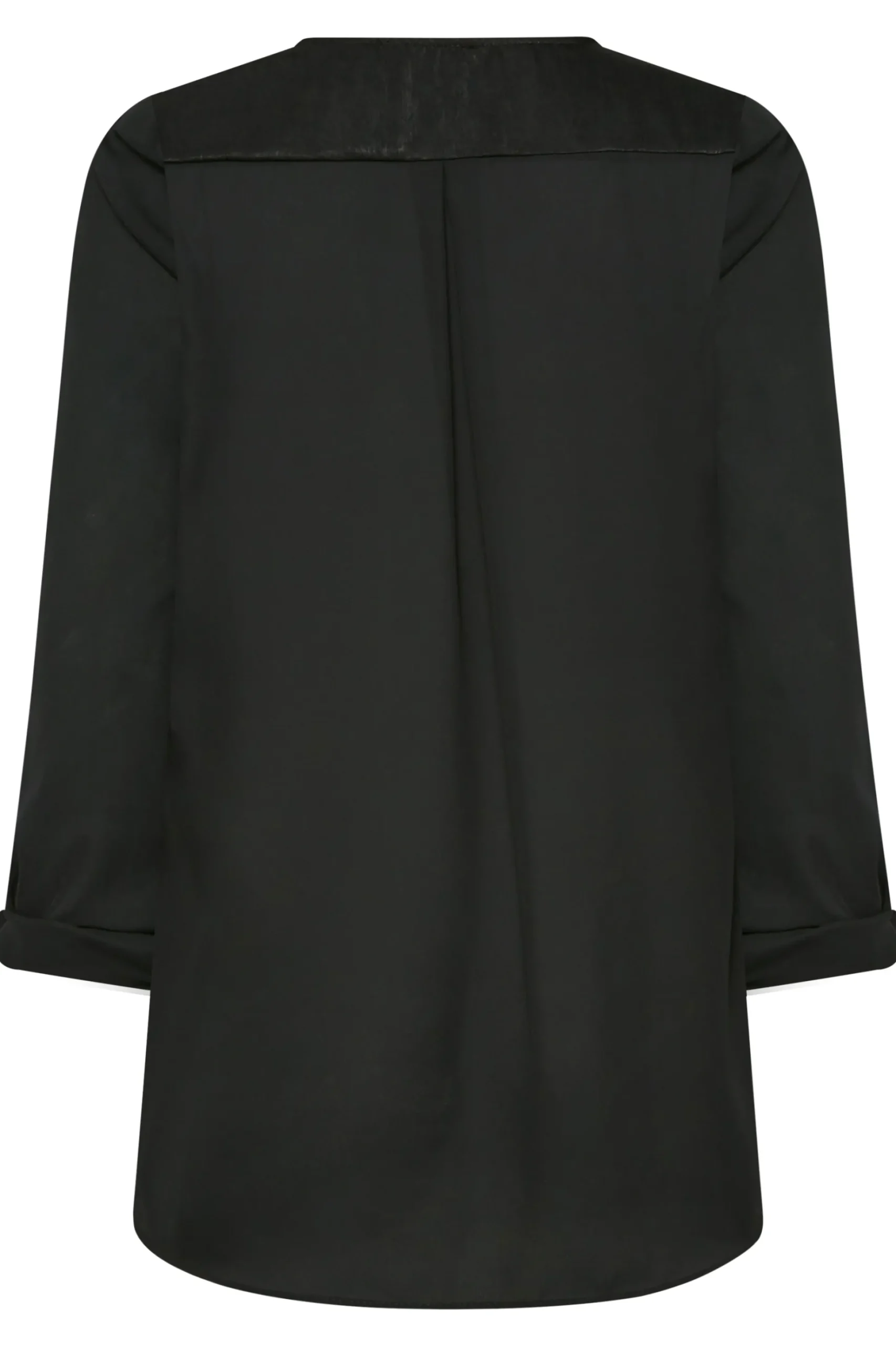 M&Co Womens M&Co Black Satin Contrast Panel Shirt