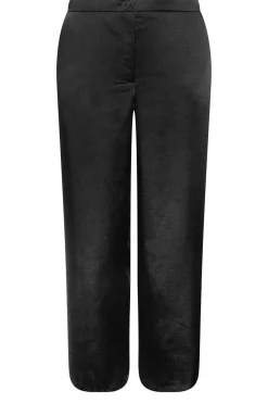 M&Co Womens M&Co Black Satin Wide Leg Trousers