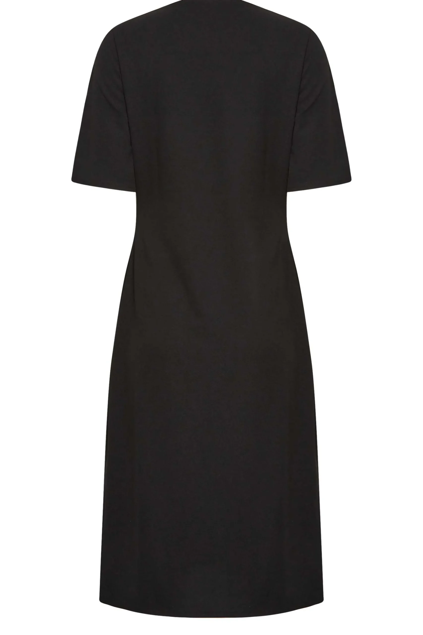 M&Co Womens M&Co Black Scuba Notch Neck Midi Dress