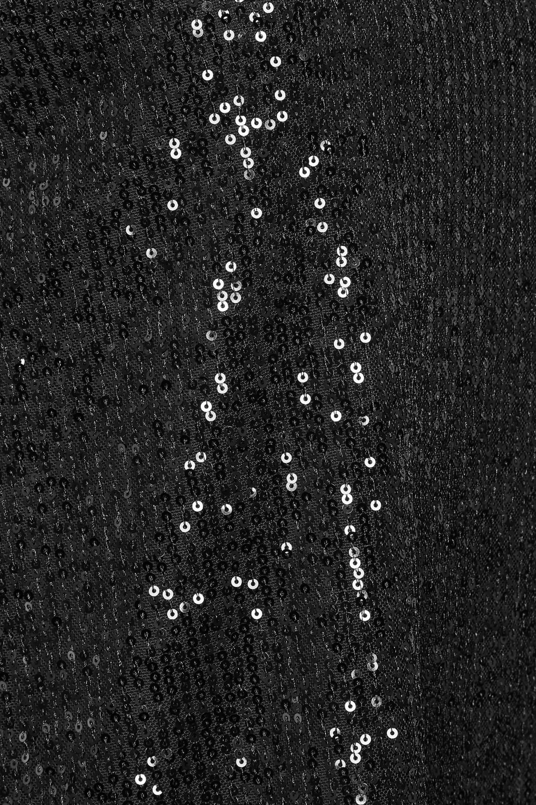 M&Co Womens M&Co Black Sequin Tie Back Top
