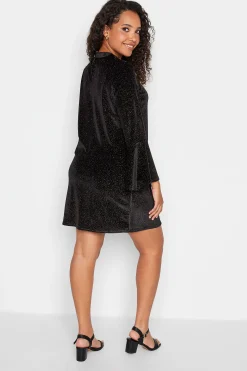 M&Co Womens M&Co Black Sequin Keyhole Mini Dress