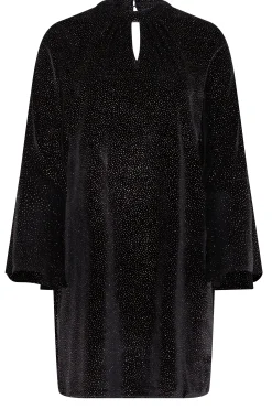 M&Co Womens M&Co Black Sequin Keyhole Mini Dress