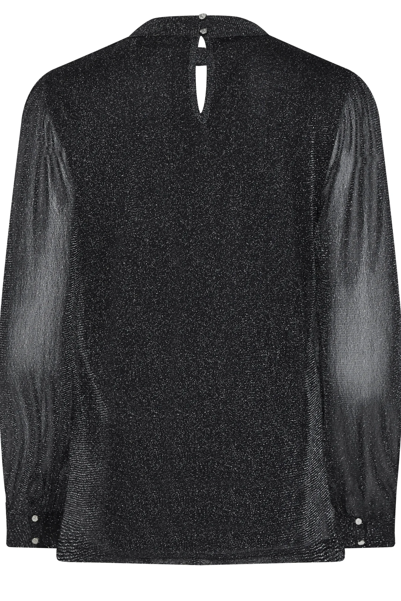 M&Co Womens M&Co Black Shimmer Keyhole Blouse
