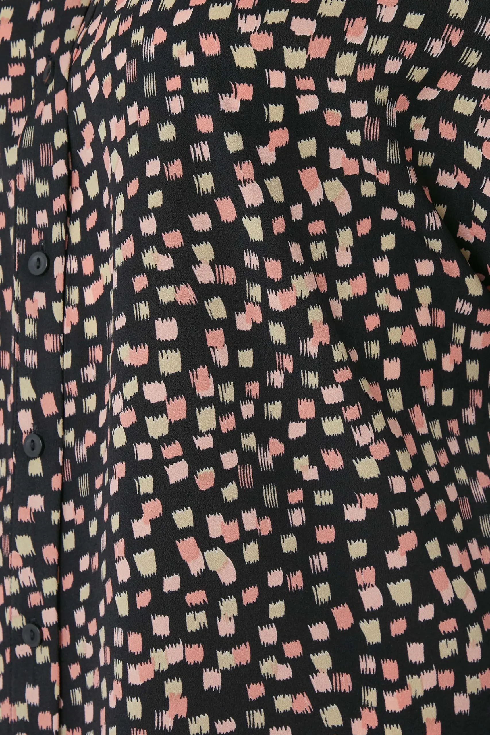 M&Co Womens M&Co Black Spot Print V-Neck Blouse