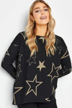 M&Co Womens M&Co Black Star Print Jumper