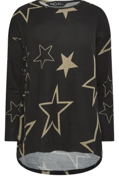 M&Co Womens M&Co Black Star Print Jumper