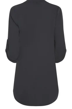 M&Co Womens M&Co Black Statement Button Tab Sleeve Shirt