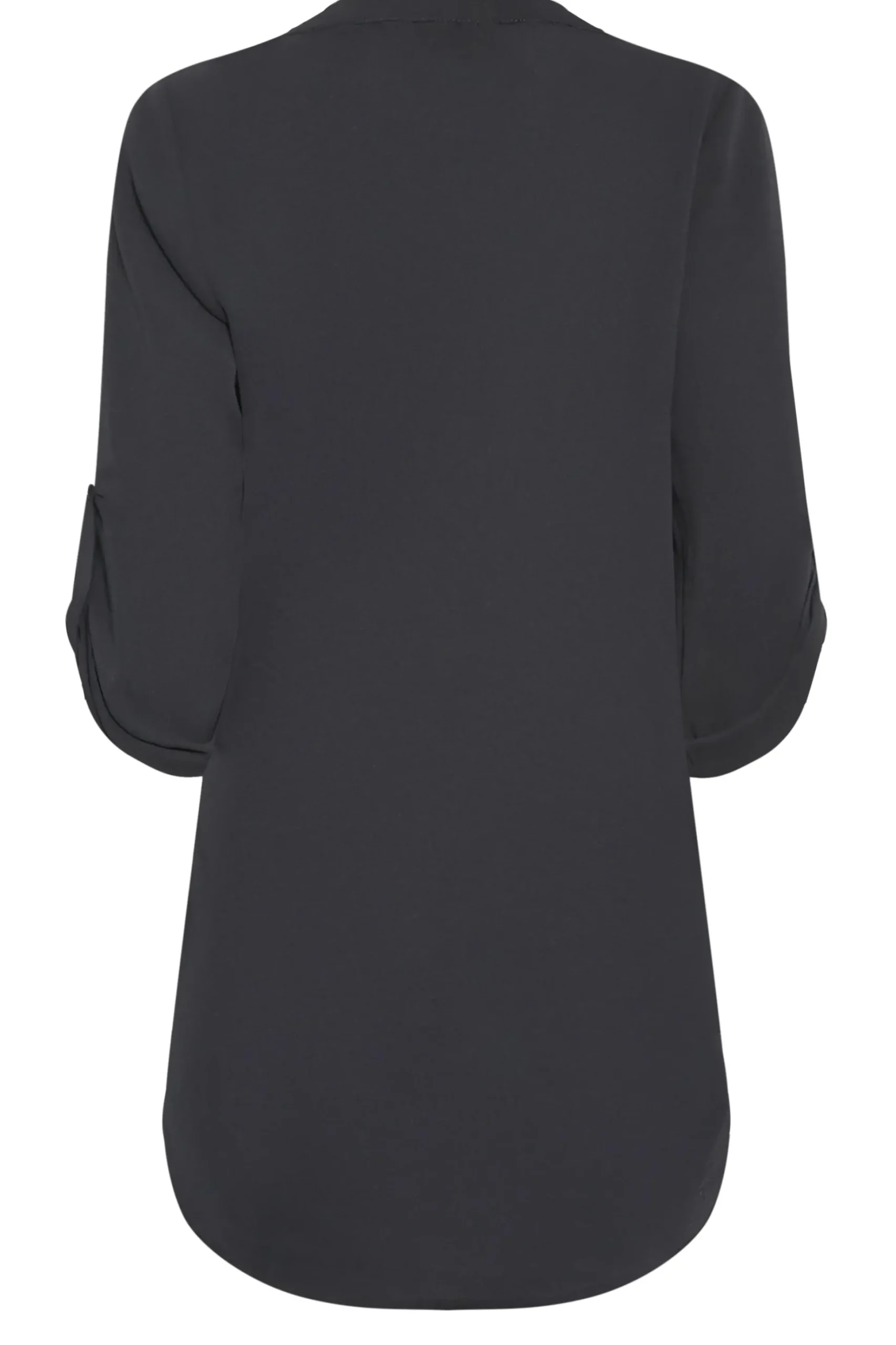 M&Co Womens M&Co Black Statement Button Tab Sleeve Shirt