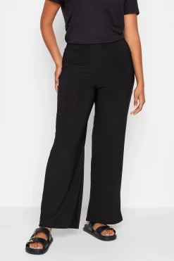 M&Co Womens M&Co Black Stretch Wide Leg Trousers