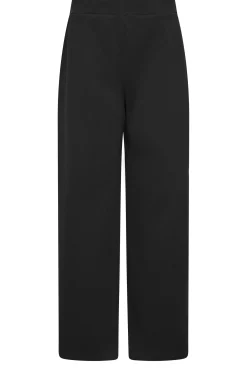 M&Co Womens M&Co Black Stretch Scuba Wide Leg Trousers