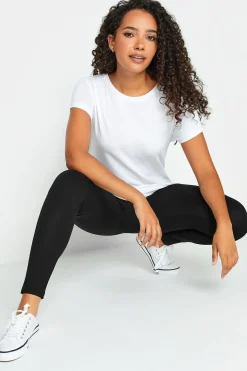 M&Co Womens M&Co Black Stretch Cotton Leggings