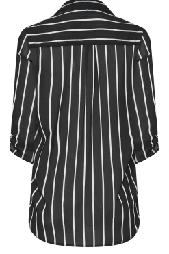 M&Co Womens M&Co Black Stripe Long Sleeve Shirt