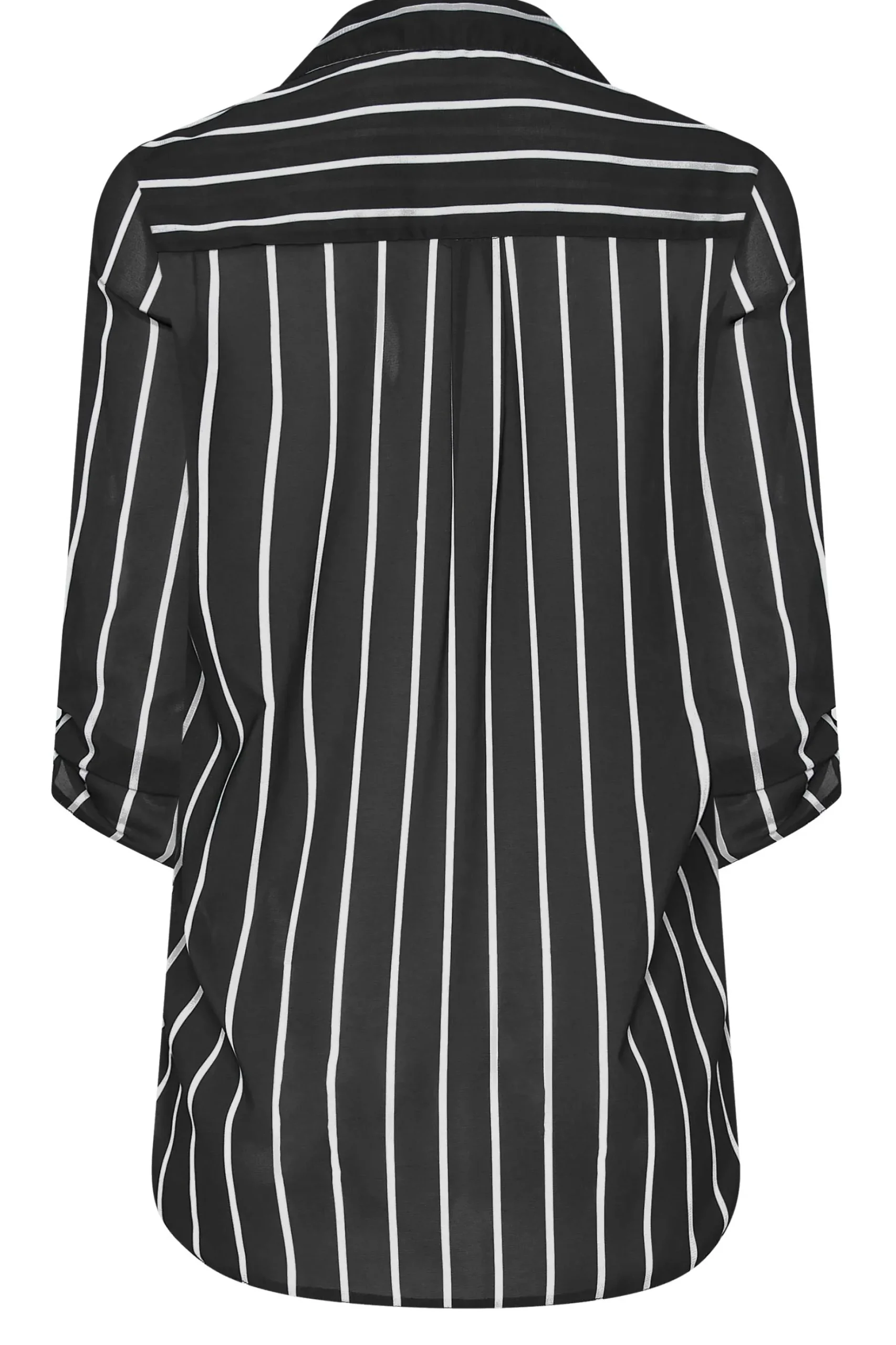 M&Co Womens M&Co Black Stripe Long Sleeve Shirt