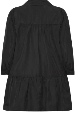 M&Co Womens M&Co Black Stripe Frill Hem Shirt