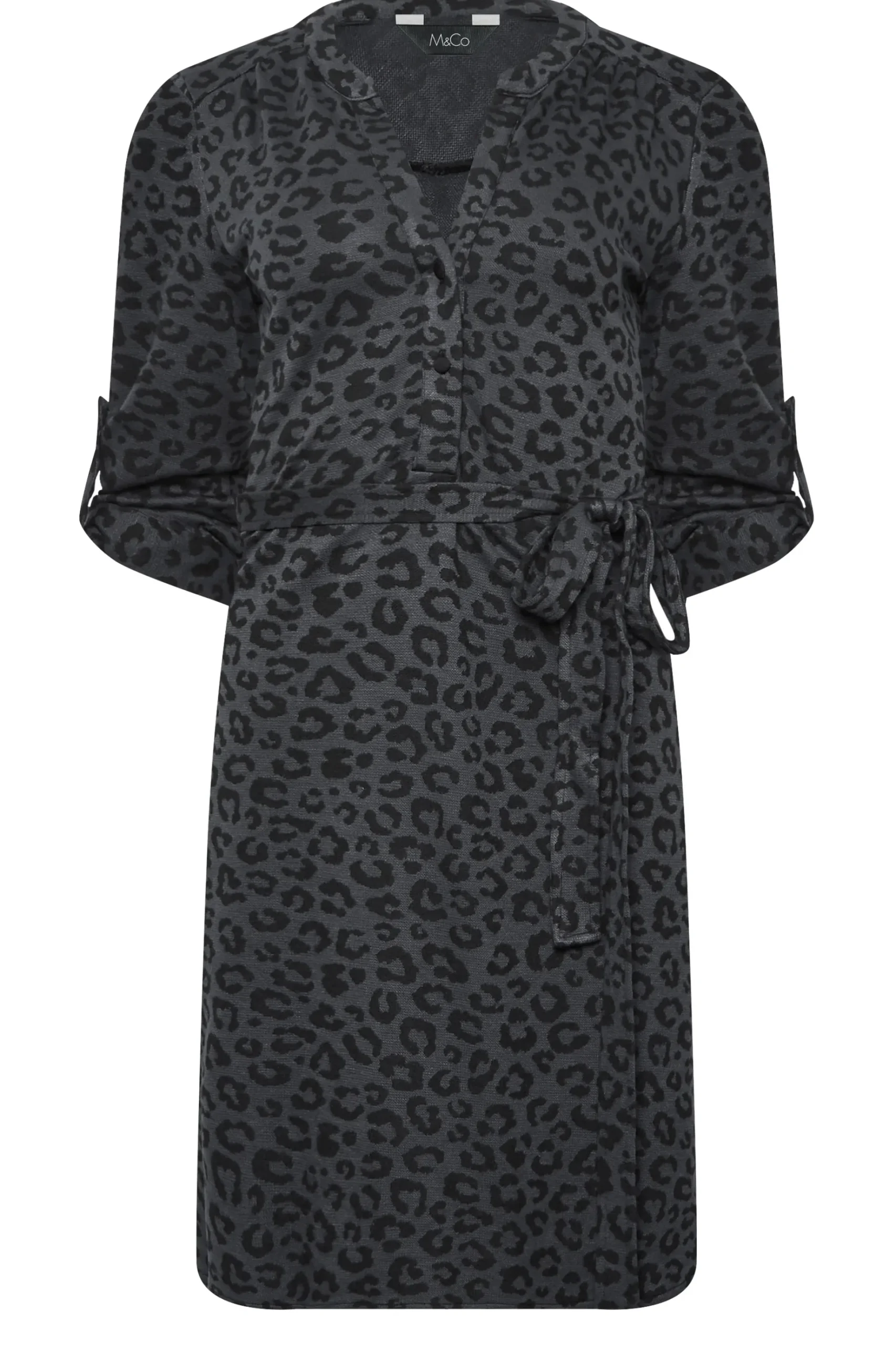 M&Co Womens M&Co Black Tie Detail Tunic Dress