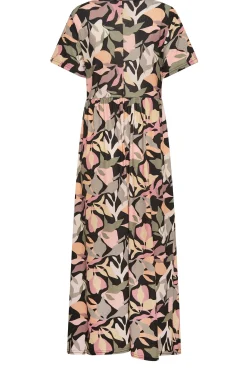 M&Co Womens M&Co Black Tropical Print Maxi Dress