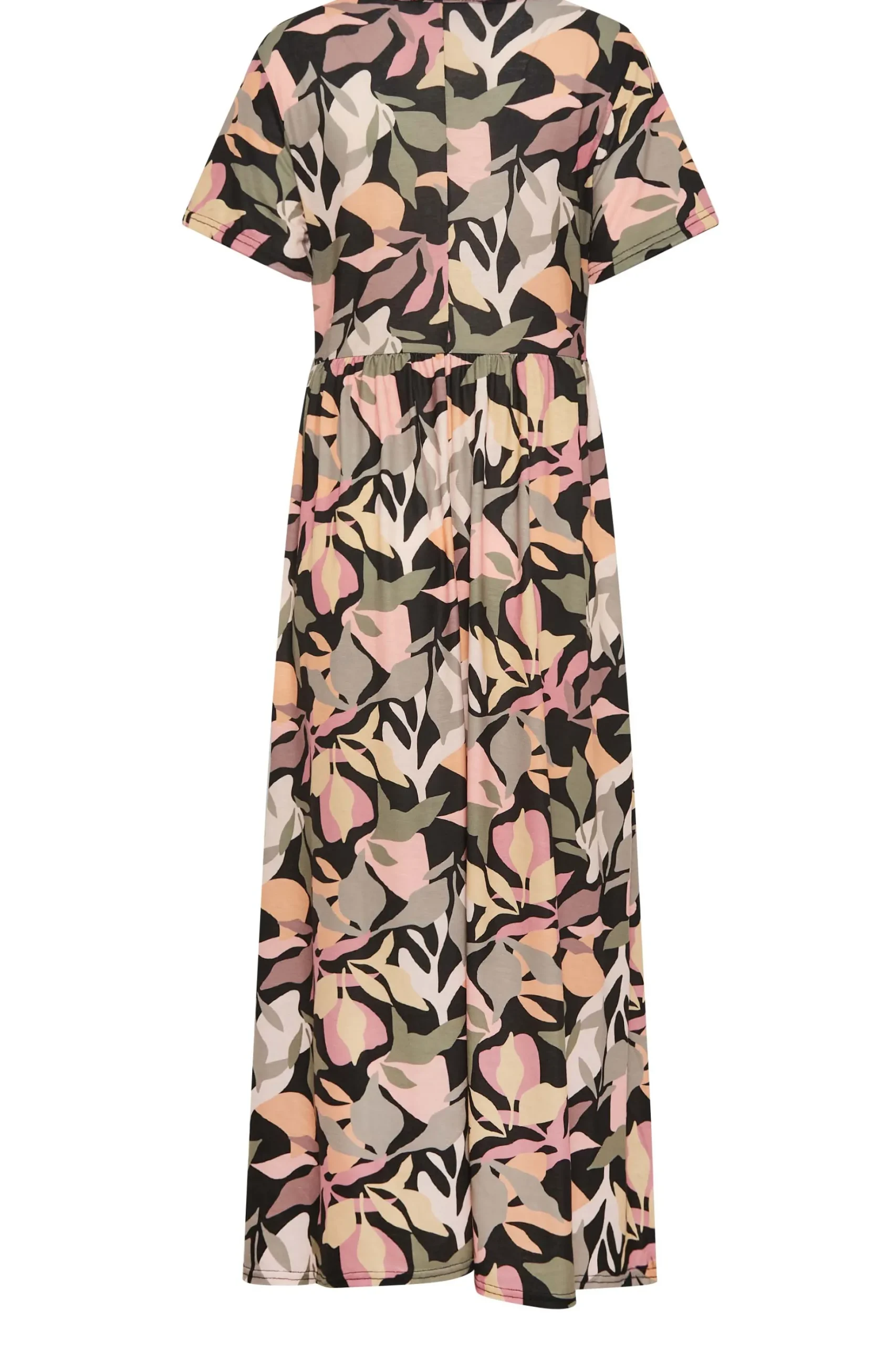 M&Co Womens M&Co Black Tropical Print Maxi Dress