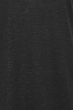 M&Co Womens M&Co Black V-Neck Cotton T-Shirt