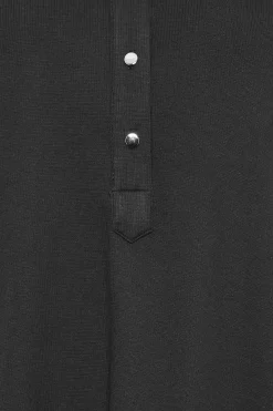 M&Co Womens M&Co Black V-Neck Half Placket Shirt