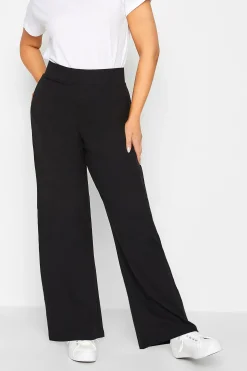 M&Co Womens M&Co Black Wide Leg Yoga Pants