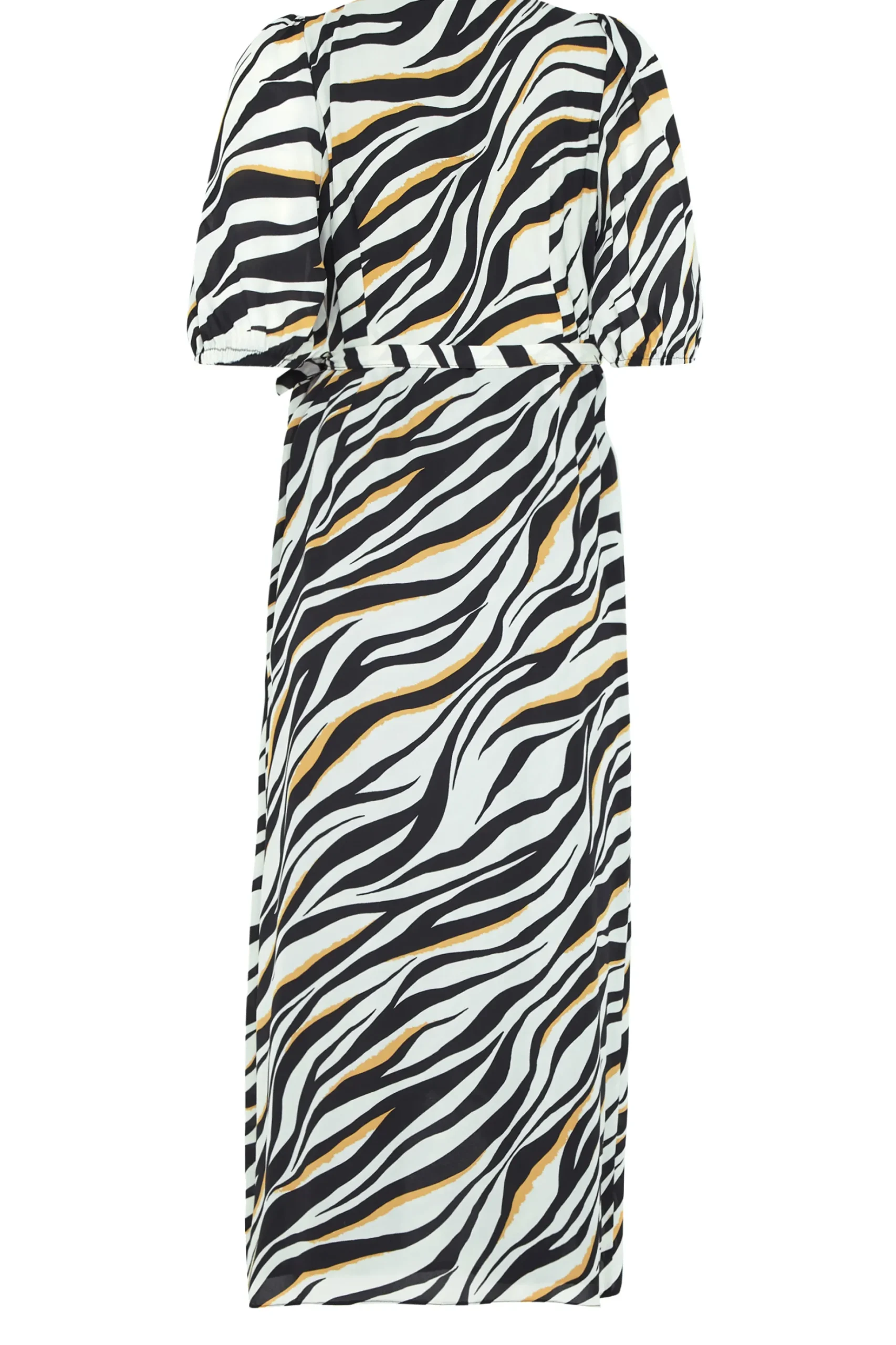 M&Co Womens M&Co Black Zebra Print Wrap Dress